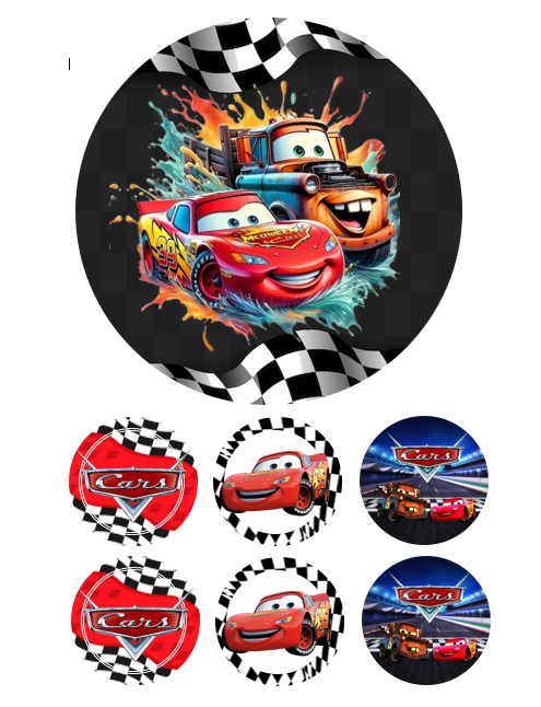 Eetbare print Cars 15cm