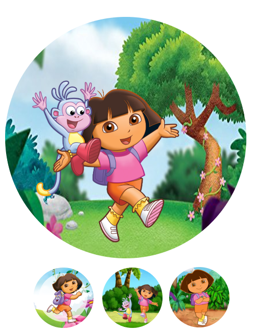 Eetbare print Dora the Explorer 20cm