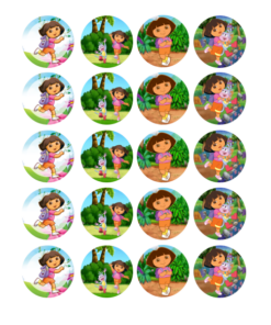 Eetbare print Dora the Explorer Cupcakes Mini
