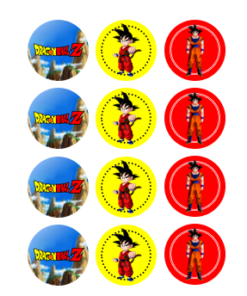 Eetbare print Dragonball Z Cupcakes