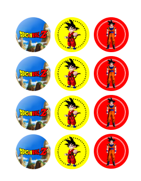 Eetbare print Dragonball Z Cupcakes