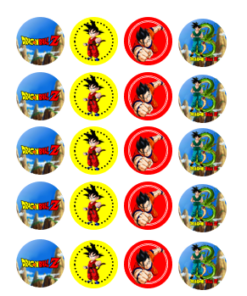 Eetbare print Dragonball Z Cupcakes Mini