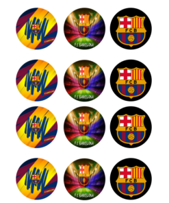 Eetbare print FC Barcelona Cupcakes