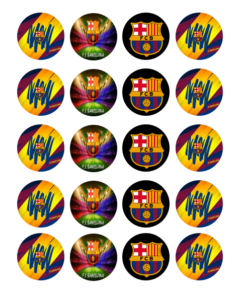 Eetbare print FC Barcelona Cupcakes Mini