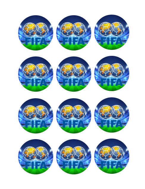Eetbare print FIFA Cupcakes