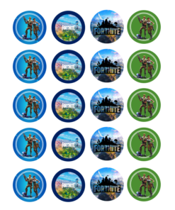 Eetbare print Fortnite Cupcakes Mini