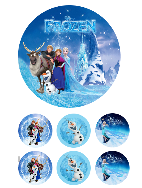 Eetbare print Frozen 15cm