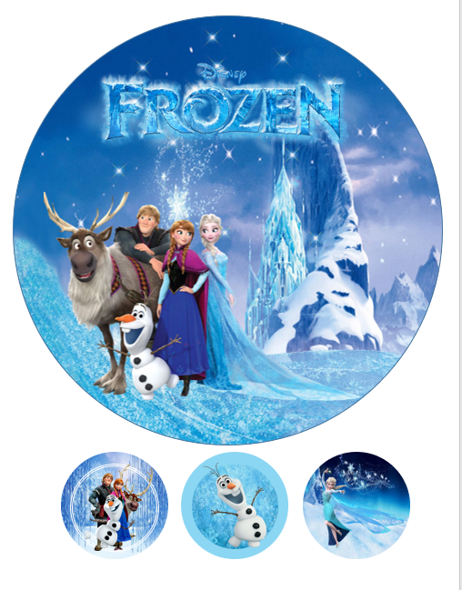Eetbare print Frozen 20cm