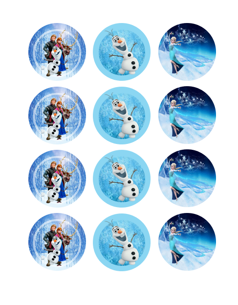 Eetbare print Frozen Cupcakes