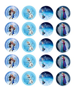 Eetbare print Frozen Cupcakes Mini