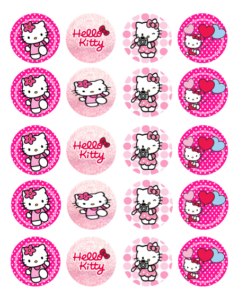Eetbare print Hello Kitty Cupcakes Mini