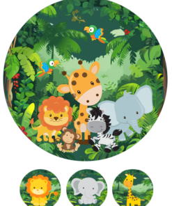Eetbare print Jungle Theme 20cm