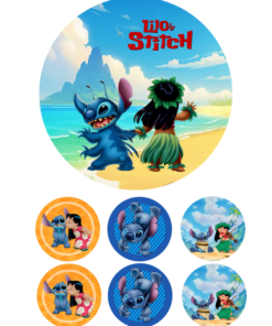 Eetbare print LiloampStitch 15cm