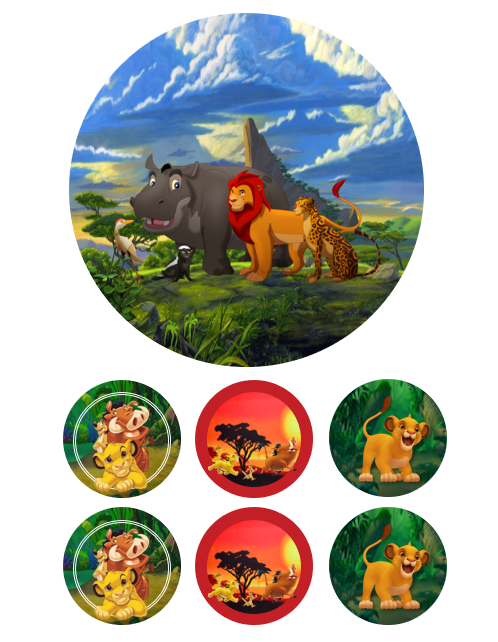 Eetbare print Lion King 15cm