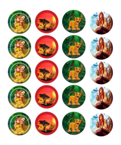 Eetbare print Lion King Cupcakes Mini