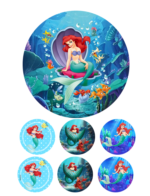 Eetbare print Little Mermaid 15cm