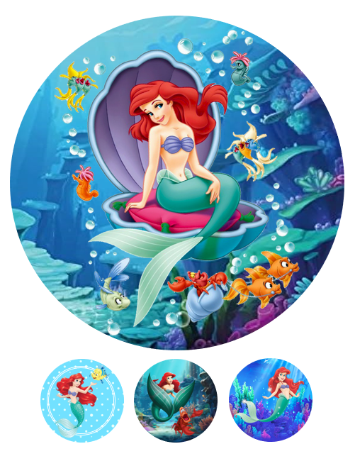 Eetbare print Little Mermaid 20cm