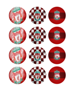 Eetbare print Liverpool Cupcakes
