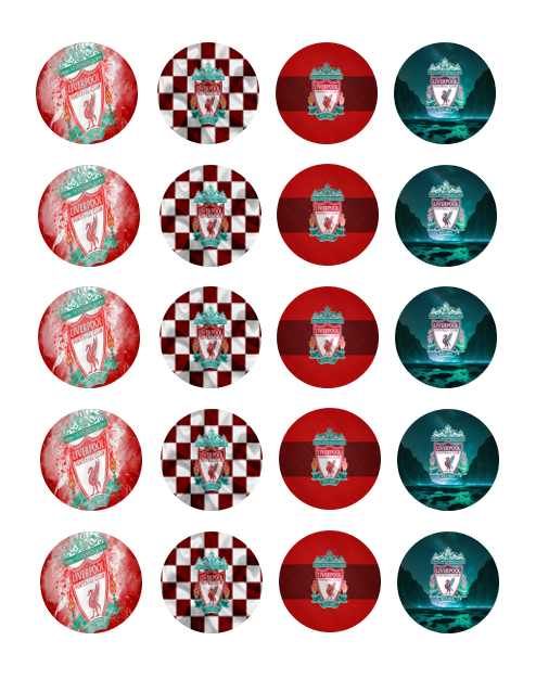 Eetbare print Liverpool Cupcakes Mini
