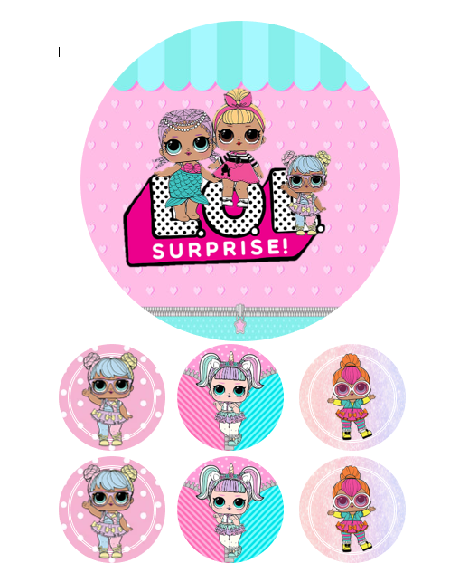 Eetbare print Lol Suprise 15cm
