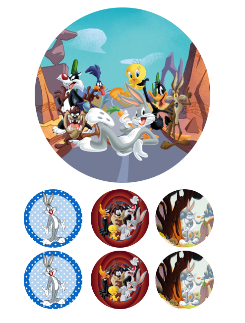 Eetbare print Looney Tunes 15cm