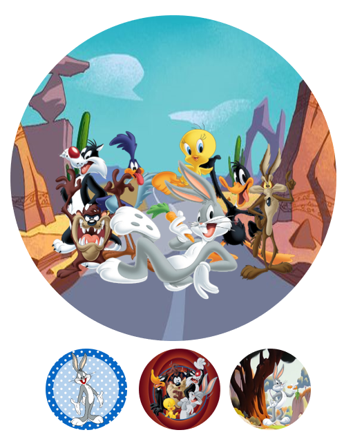 Eetbare print Looney Tunes 20cm