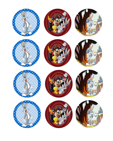 Eetbare print Looney Tunes Cupcakes