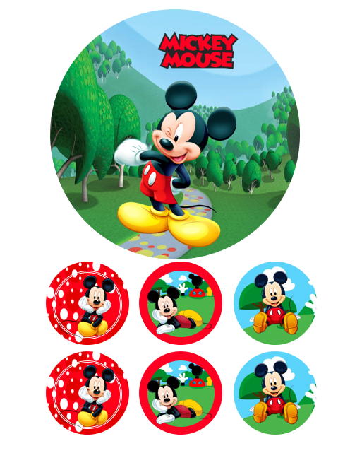 Eetbare print Mickey Mouse 15cm