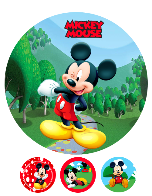 Eetbare print Mickey Mouse 20cm