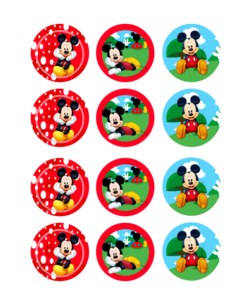 Eetbare print Mickey Mouse Cupcakes