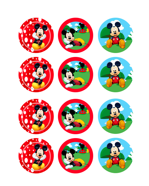 Eetbare print Mickey Mouse Cupcakes
