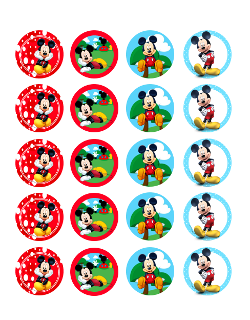 Eetbare print Mickey Mouse Cupcakes Mini