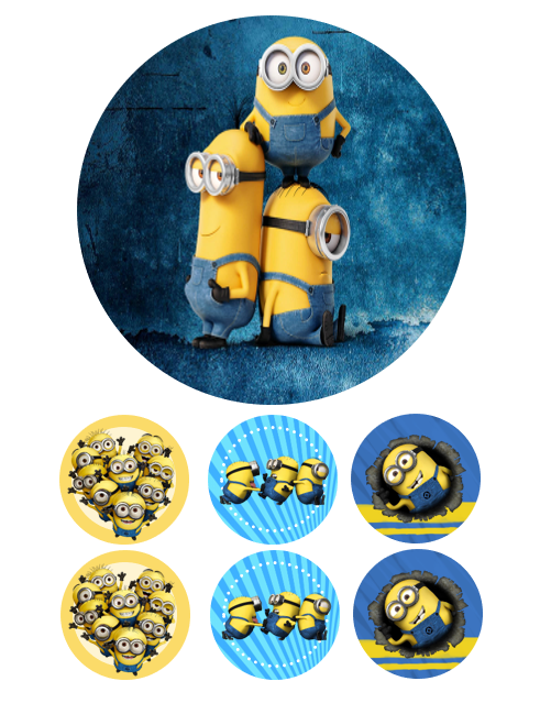 Eetbare print Minions 15cm