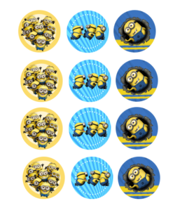 Eetbare print Minions Cupcakes