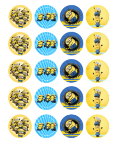 Eetbare print Minions Cupcakes Mini