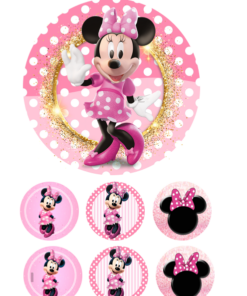 Eetbare print Minnie Mouse 15cm