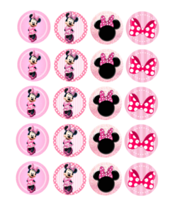 Eetbare print Minnie Mouse Cupcakes Mini