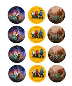 Eetbare print Ninja Go Cupcakes