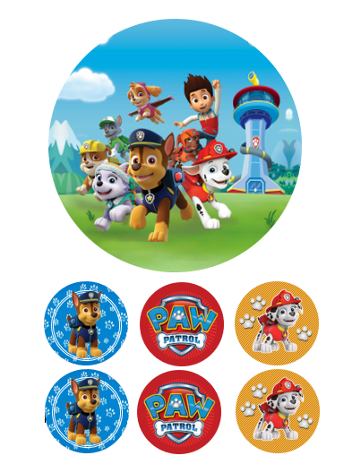 Eetbare print Paw Patrol 15cm