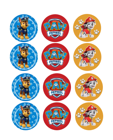 Eetbare print Paw Patrol Cupcakes