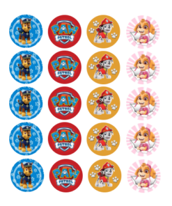 Eetbare print Paw Patrol Cupcakes Mini