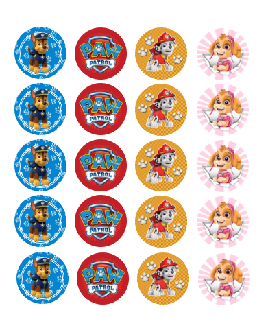 Eetbare print Paw Patrol Cupcakes Mini
