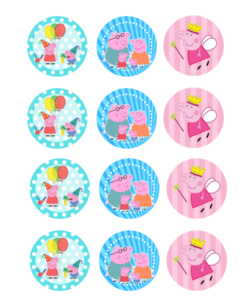 Eetbare print Peppa Pig Cupcakes