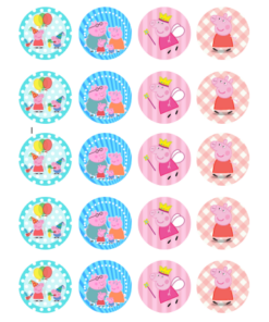 Eetbare print Peppa Pig Cupcakes Mini