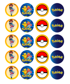 Eetbare print Pokemon Cupcakes Mini
