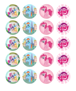 Eetbare print My Little Pony Cupcakes Mini