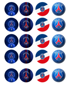 Eetbare print Paris Saint Germaine Cupcakes Mini