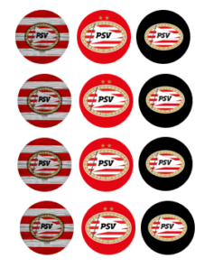 Eetbare print PSV Cupcakes