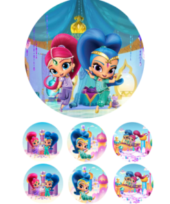 Eetbare print Shimmer&Shine 15cm