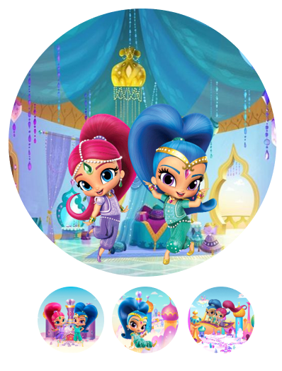 Eetbare print Shimmer&Shine 20cm